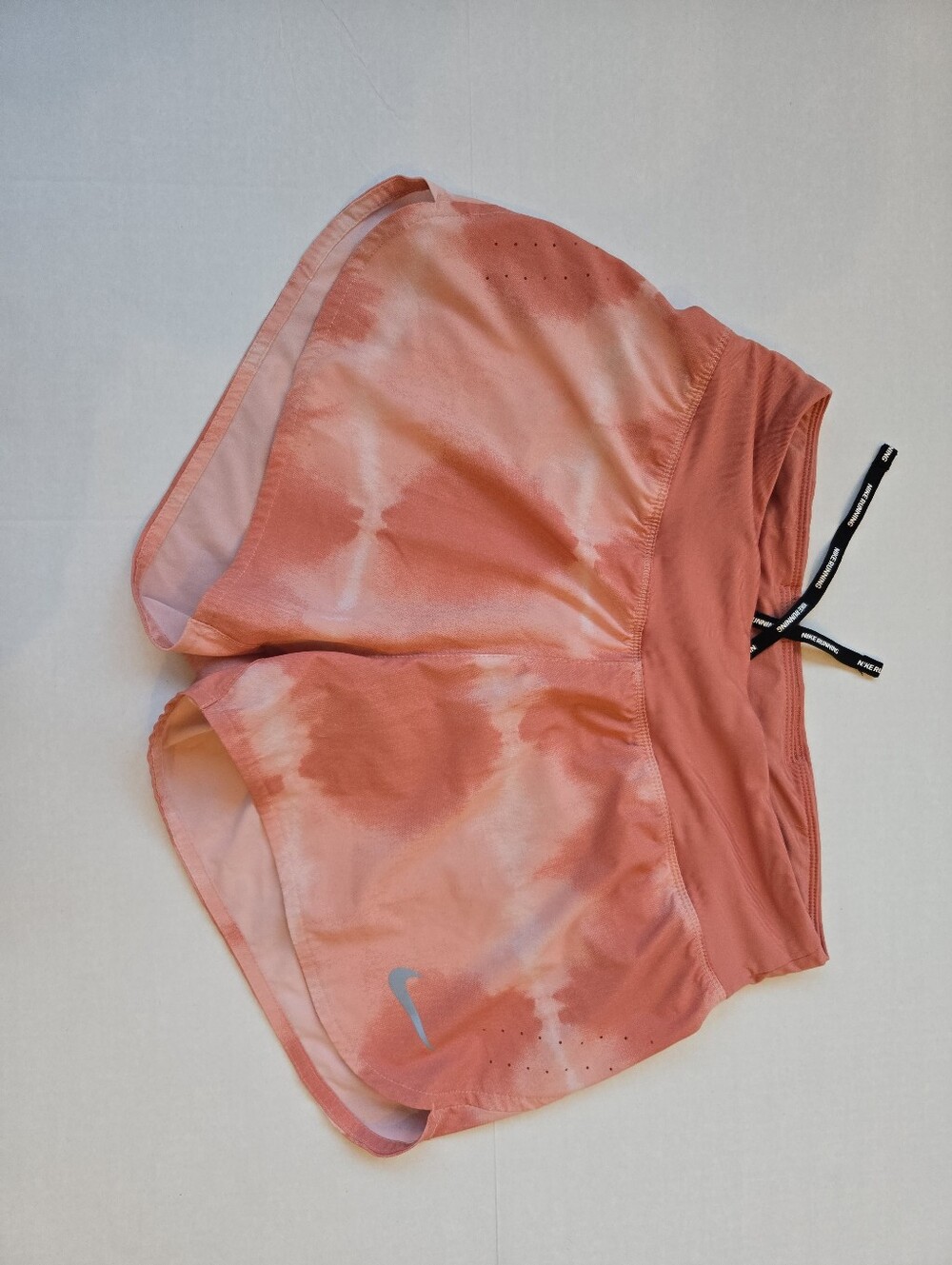 Nike Women's Coral Tie-Dye Running Shorts with Drawcord
